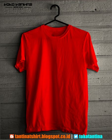 Detail Kaos Polos Merah Depan Belakang Nomer 5