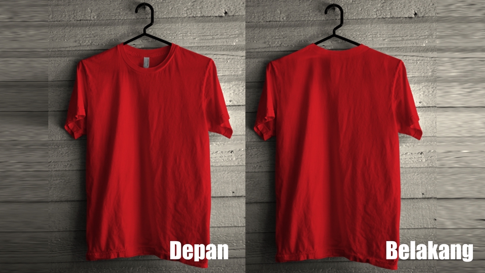 Detail Kaos Polos Merah Maroon Depan Belakang Untuk Desain Nomer 3