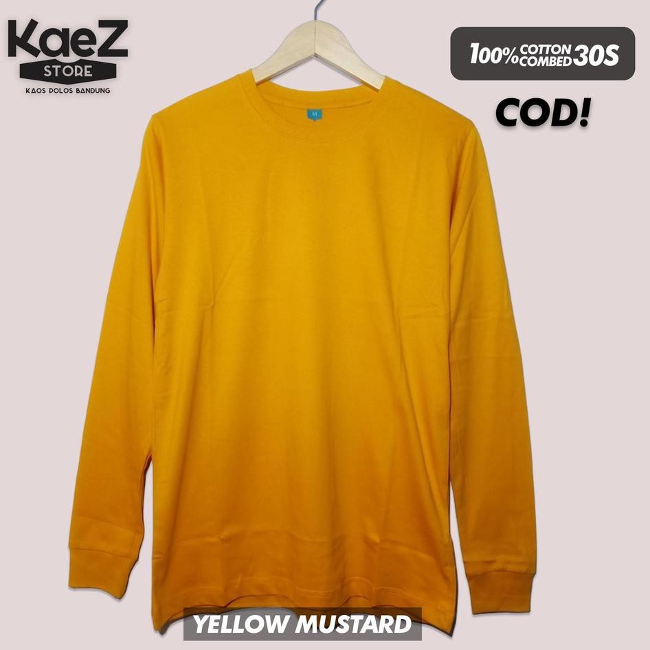 Detail Kaos Polos Mustard Nomer 45