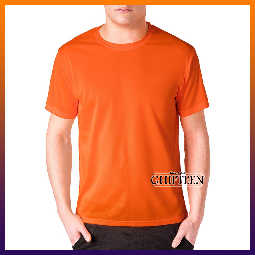 Detail Kaos Polos Orange Belakang Nomer 27