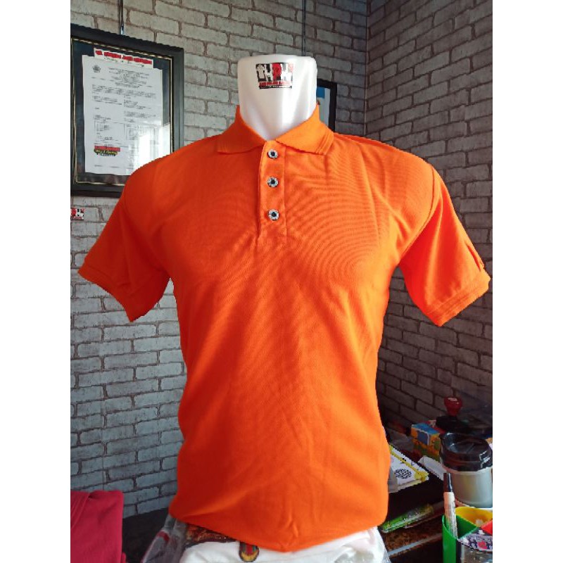 Detail Kaos Polos Orange Belakang Nomer 36