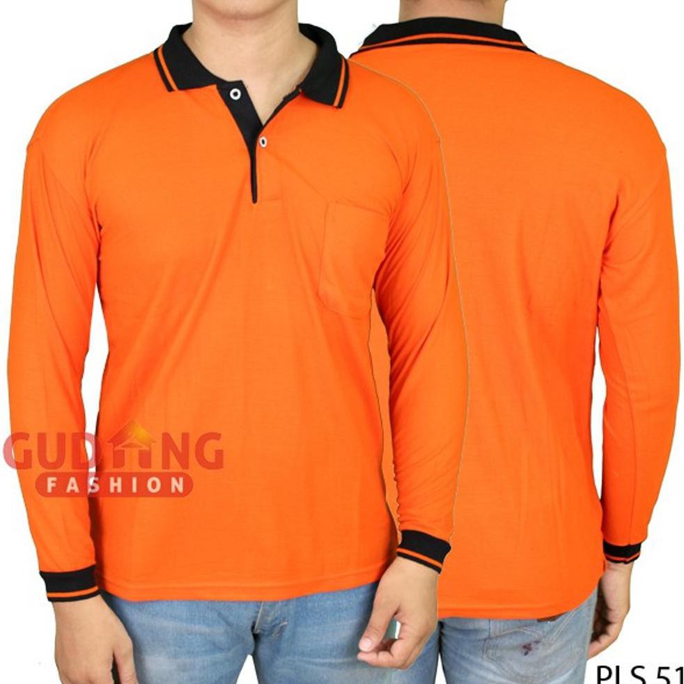 Detail Kaos Polos Orange Belakang Nomer 40