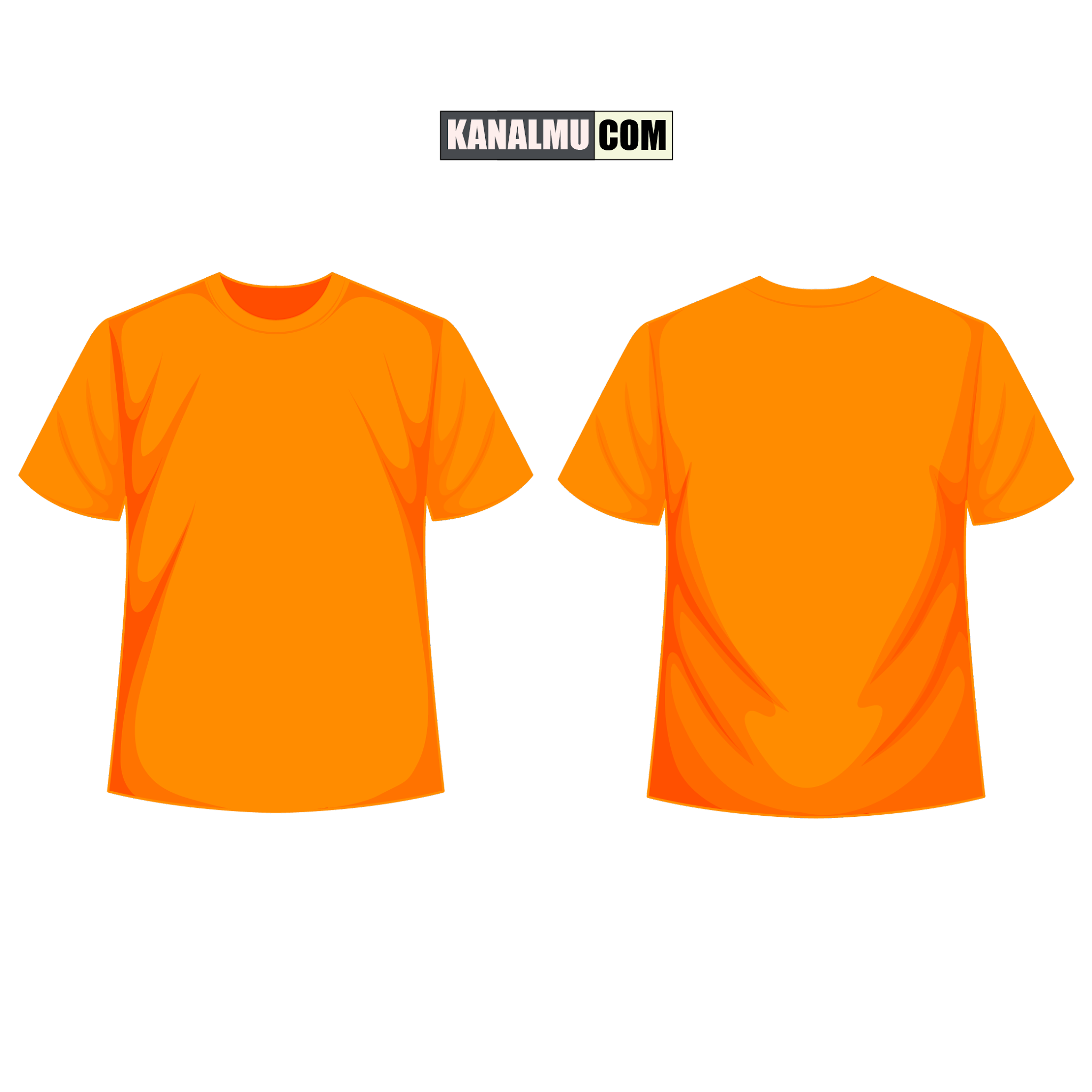 Detail Kaos Polos Orange Belakang Nomer 8