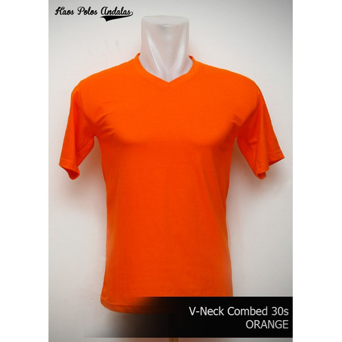 Detail Kaos Polos Orange Depan Belakang Nomer 25