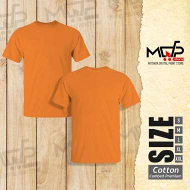 Detail Kaos Polos Orange Depan Belakang Nomer 35