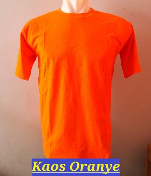 Detail Kaos Polos Orange Depan Belakang Nomer 55