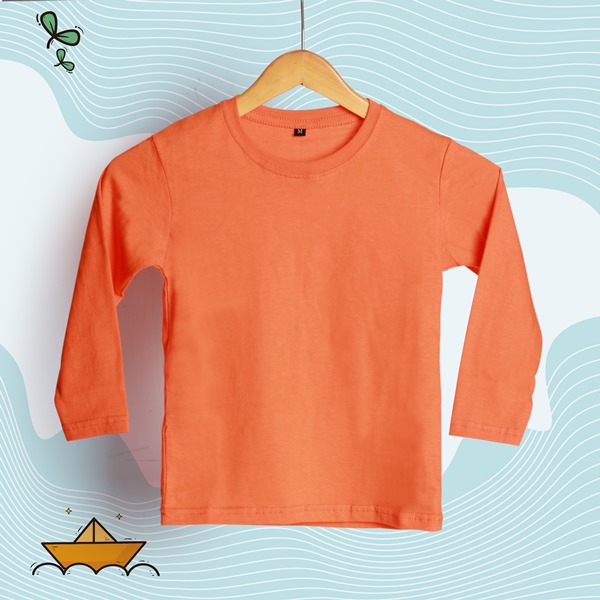 Detail Kaos Polos Orange Depan Belakang Untuk Desain Nomer 46