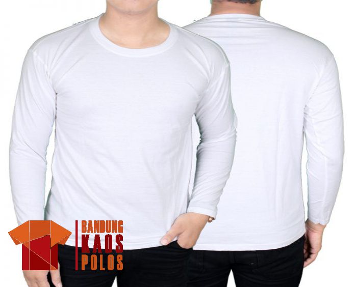 Detail Kaos Polos Putih Panjang Nomer 36