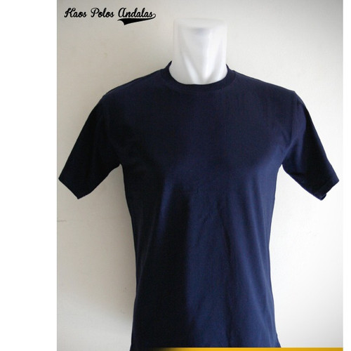 Detail Kaos Polos Warna Biru Dongker Depan Belakang Nomer 50