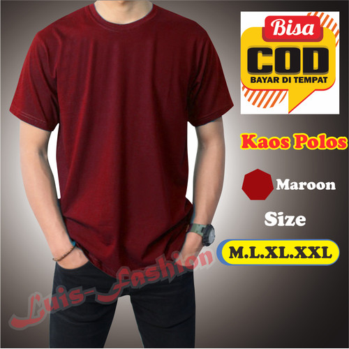 Detail Kaos Polos Warna Merah Depan Belakang Nomer 39