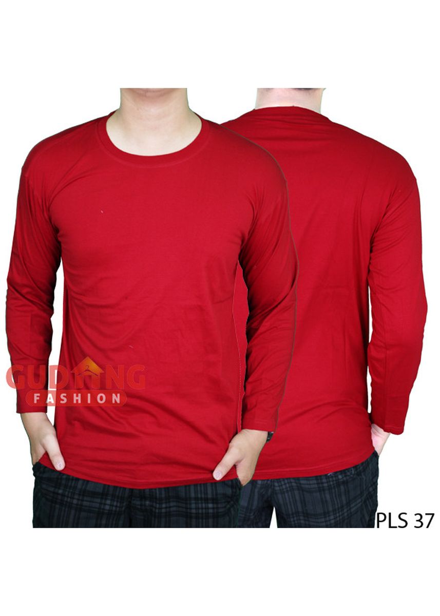 Detail Kaos Polos Warna Merah Depan Belakang Nomer 49