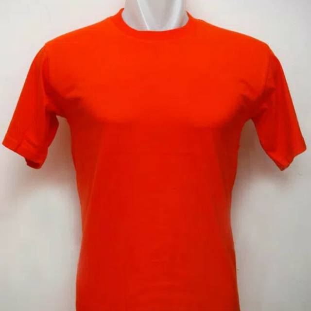 Detail Kaos Polos Warna Orange Nomer 29