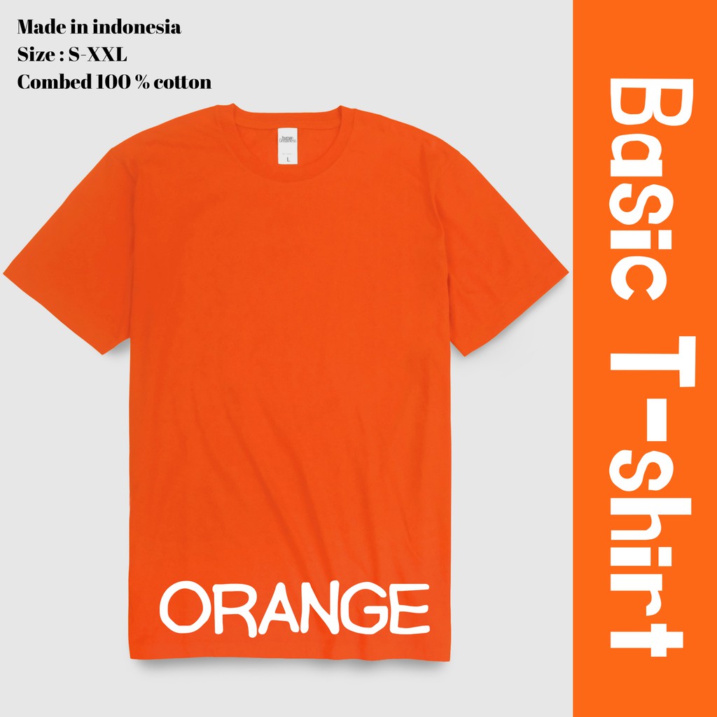 Detail Kaos Polos Warna Orange Nomer 8