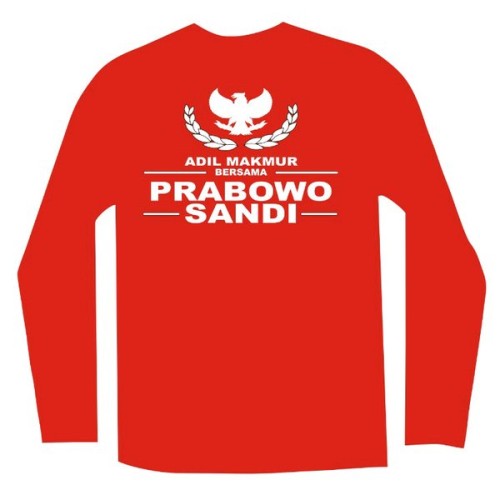 Detail Kaos Prabowo Sandi Nomer 19