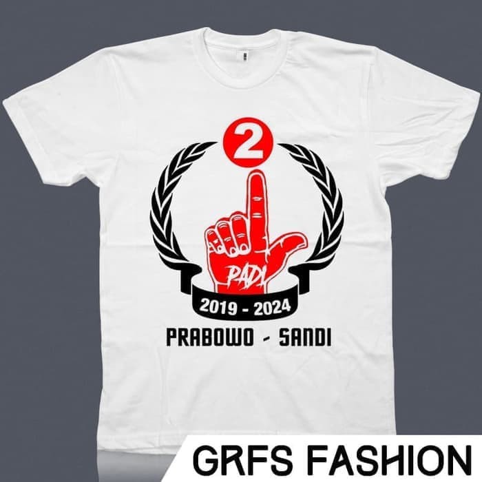 Detail Kaos Prabowo Sandi Nomer 5