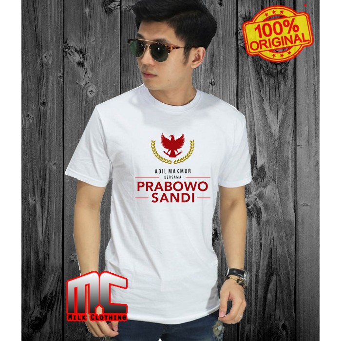 Detail Kaos Prabowo Sandi Nomer 45