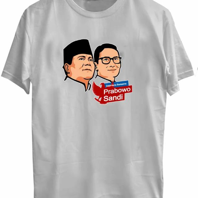 Detail Kaos Prabowo Sandi Nomer 6