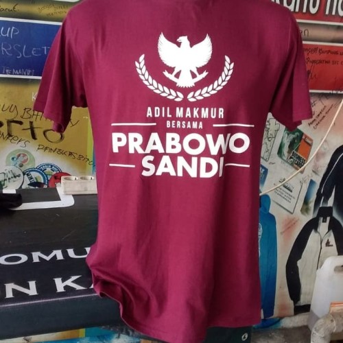 Detail Kaos Prabowo Sandi Nomer 58