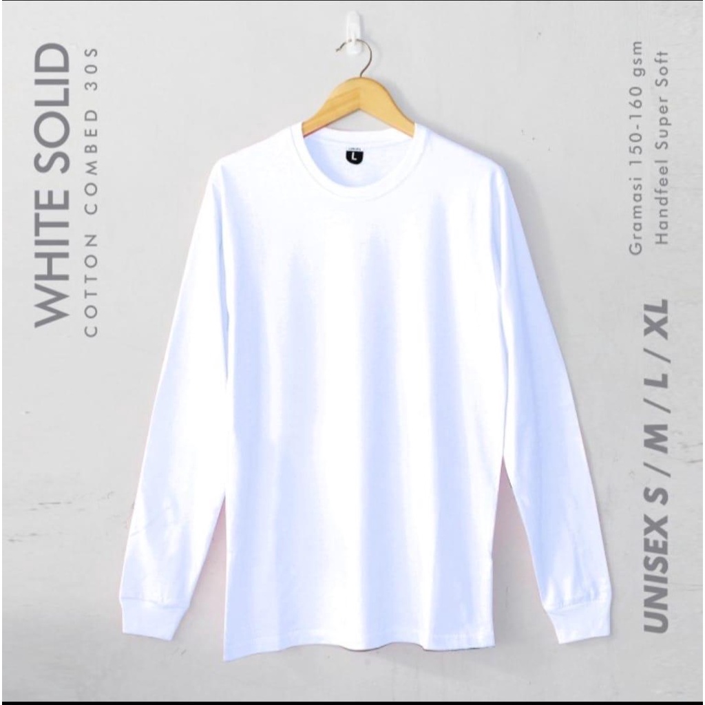 Detail Kaos Putih Polos Lengan Panjang Nomer 23