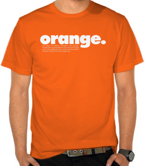 Detail Kaos Warna Orange Nomer 8