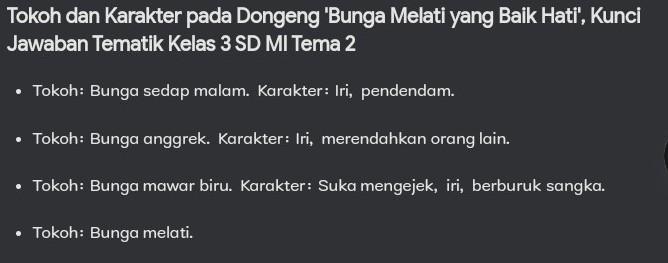 Detail Karakter Bunga Melati Yang Baik Hati Nomer 33