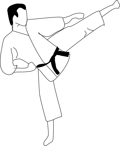 Detail Karate Kick Clip Art Nomer 2