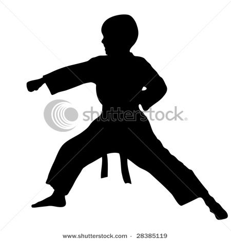 Detail Karate Silhouette Boy Nomer 11