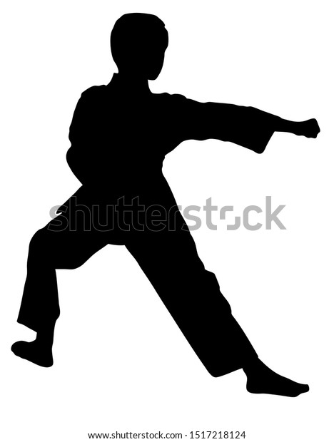 Detail Karate Silhouette Boy Nomer 14