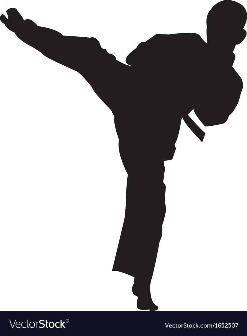 Detail Karate Silhouette Boy Nomer 3