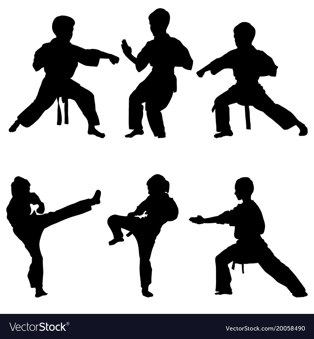 Detail Karate Silhouette Boy Nomer 4