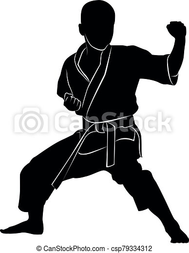 Detail Karate Silhouette Boy Nomer 7