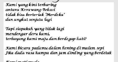 Detail Karawang Bekasi Puisi Nomer 18