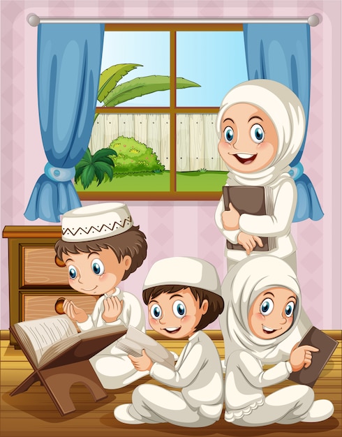 Detail Karikatur Anak Muslim Berdoa Nomer 25