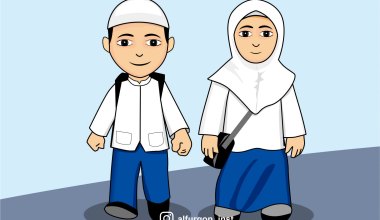 Detail Karikatur Anak Sekolah Muslim Nomer 40