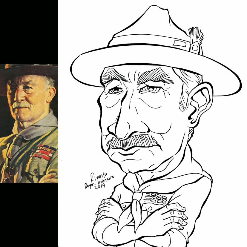 Gambar Sketsa Baden Powell