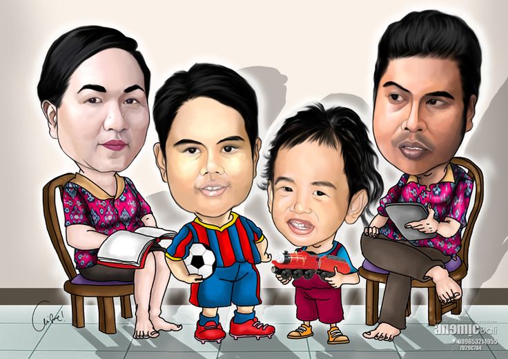 Detail Karikatur Foto Keluarga Nomer 15