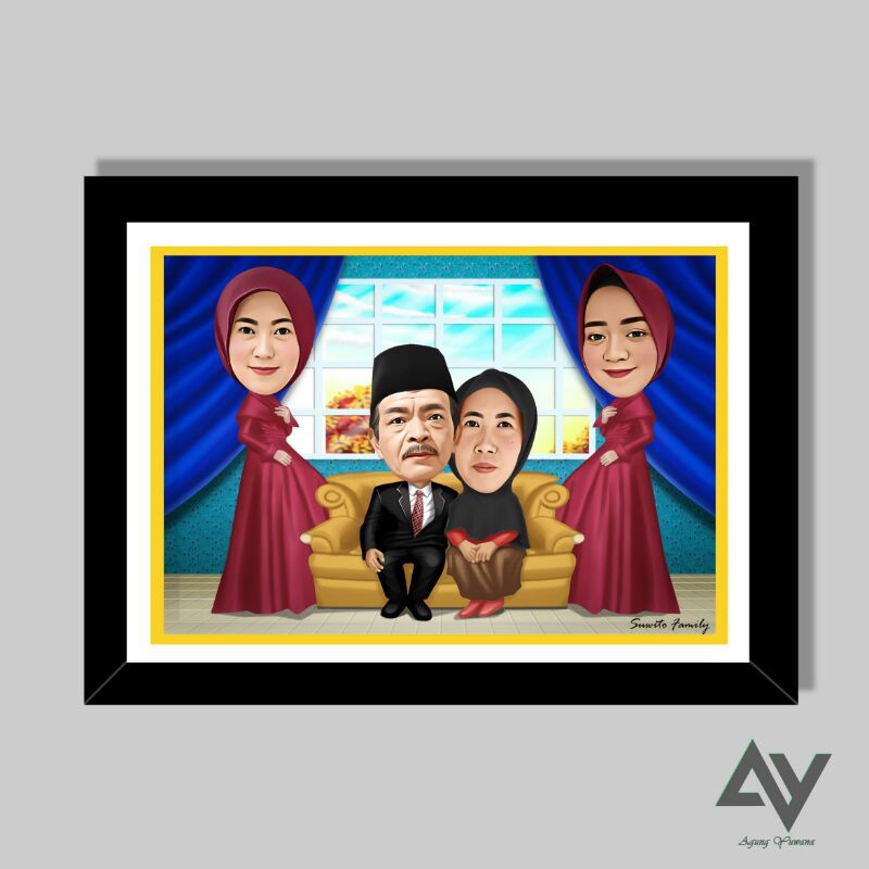 Detail Karikatur Foto Keluarga Nomer 30