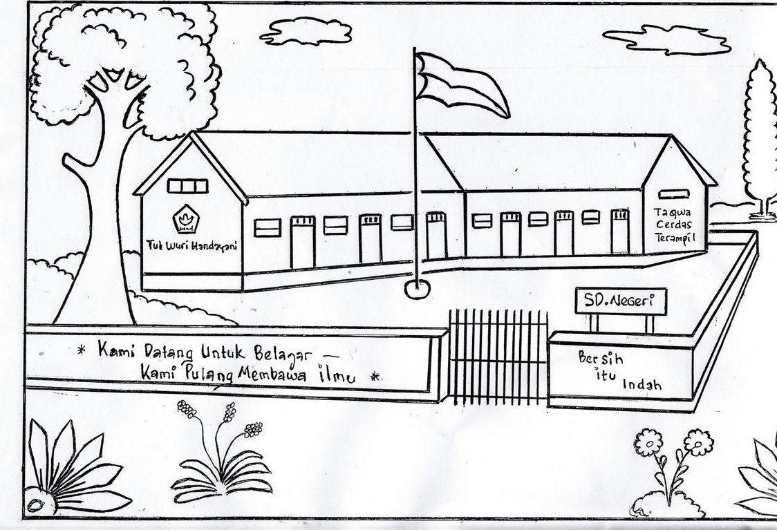 Detail Karikatur Gedung Sekolah Nomer 8