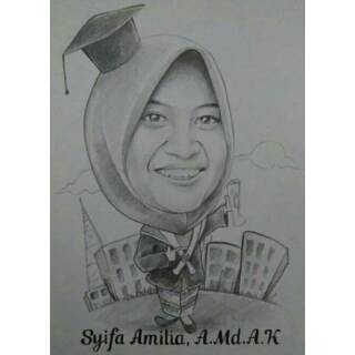 Detail Karikatur Hitam Putih Wisuda Nomer 3