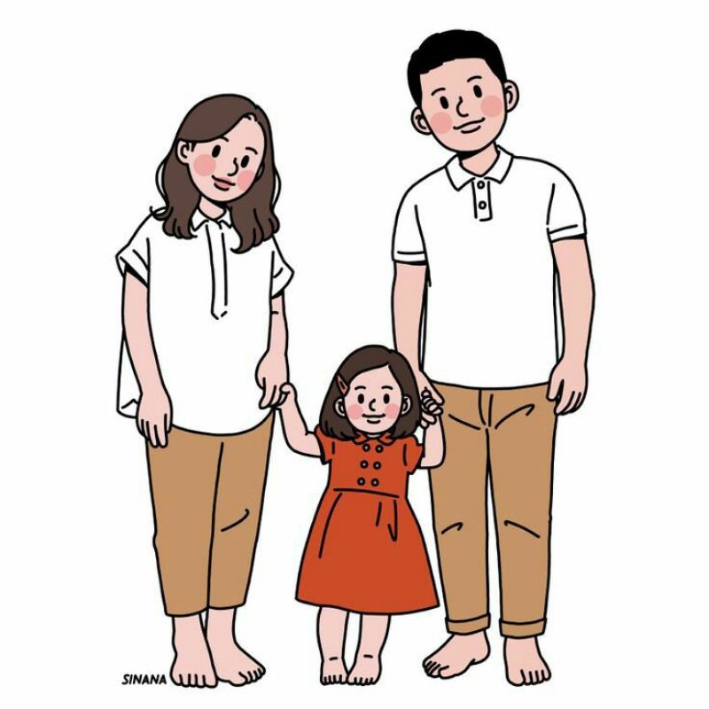 Detail Karikatur Keluarga Hitam Putih Nomer 33
