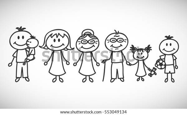 Detail Karikatur Keluarga Hitam Putih Nomer 34