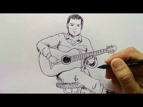 Detail Karikatur Main Gitar Nomer 7