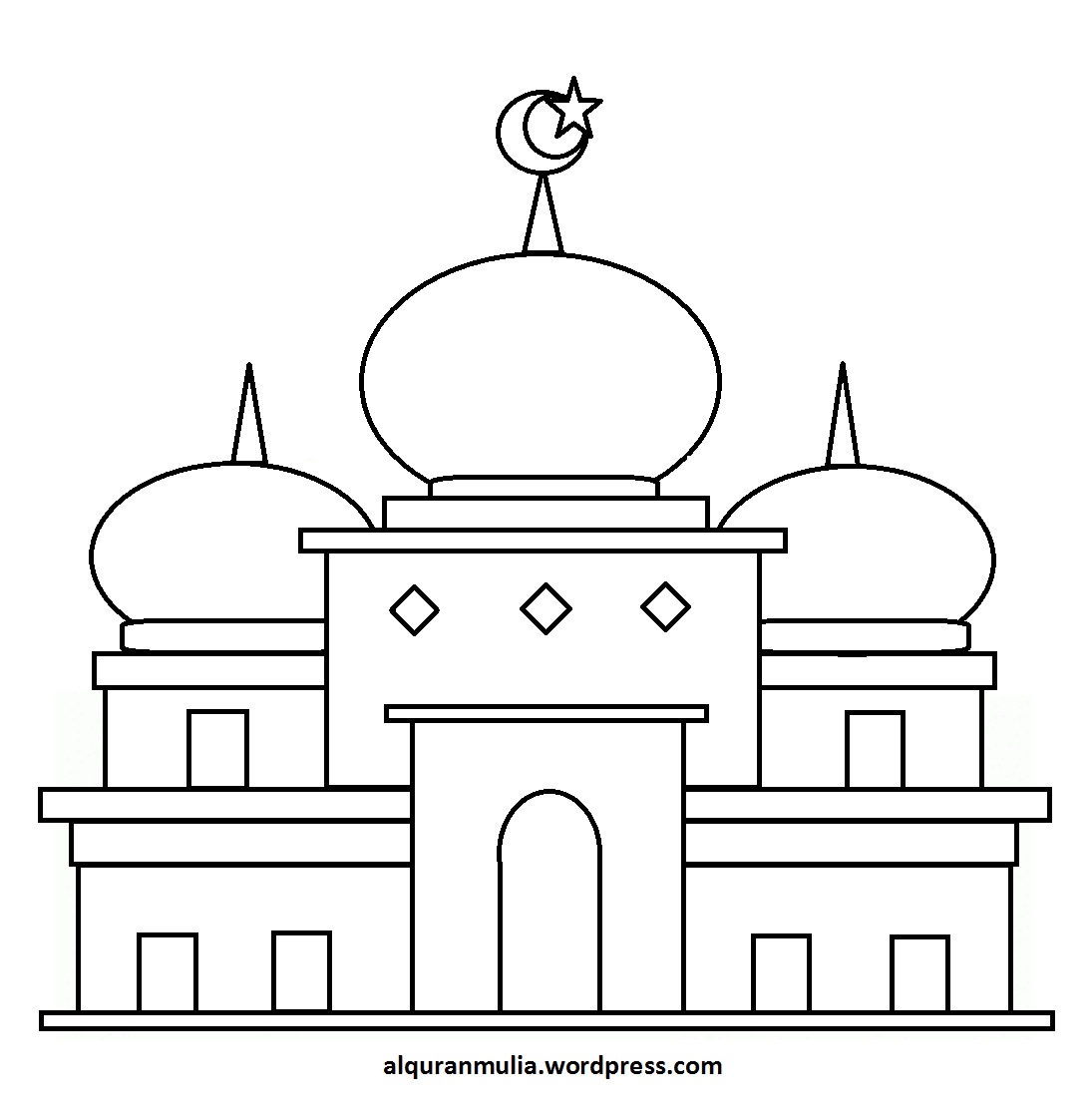Detail Karikatur Masjid Hitam Putih Nomer 16