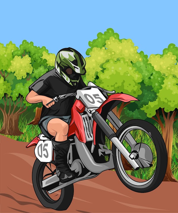 Detail Karikatur Motor Trail Nomer 38