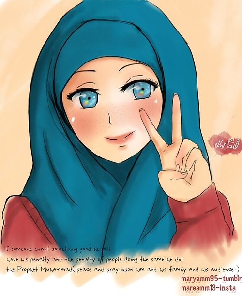 Detail Karikatur Muslimah Cantik Nomer 36