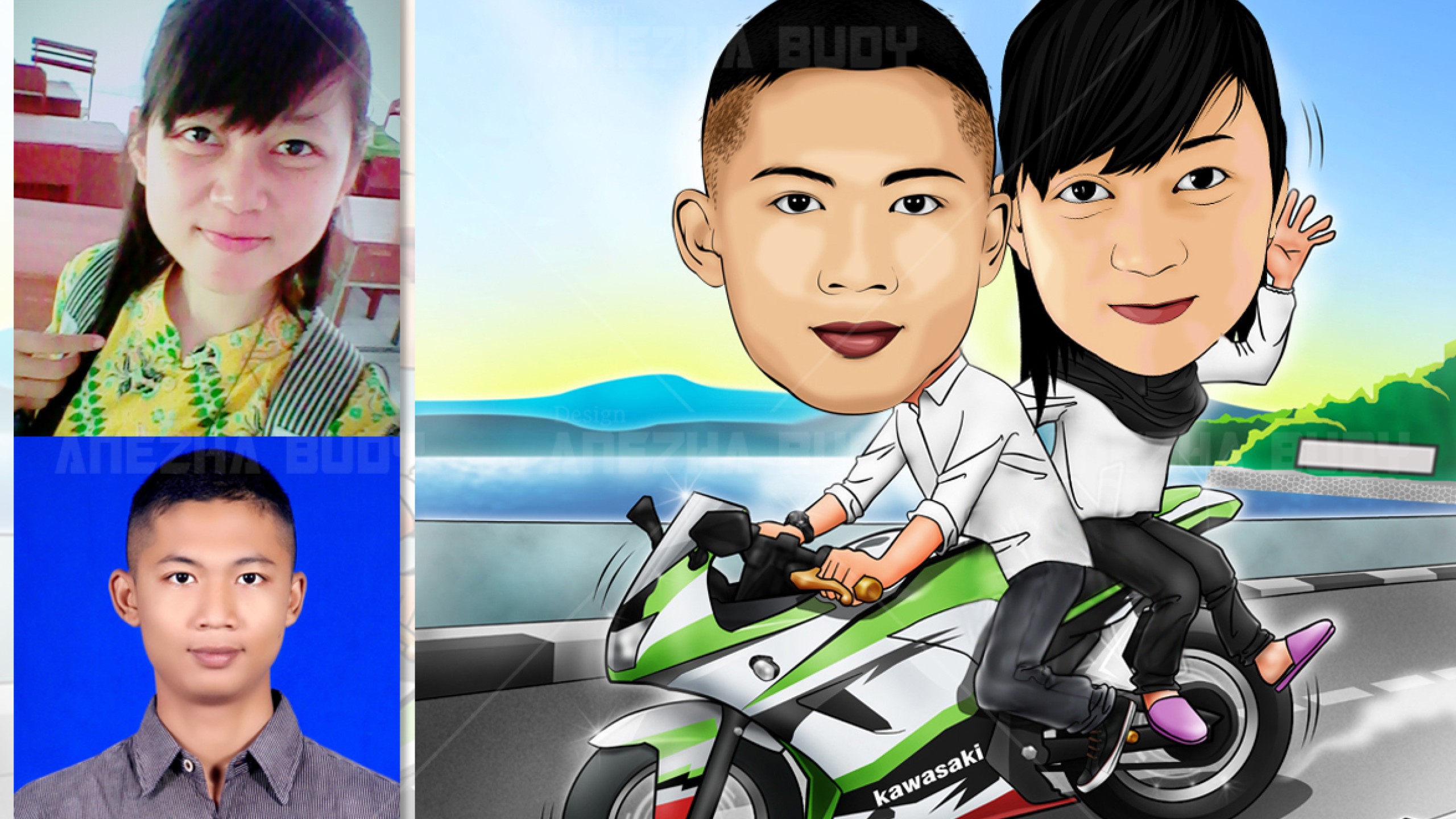 Detail Karikatur Naik Motor Nomer 14