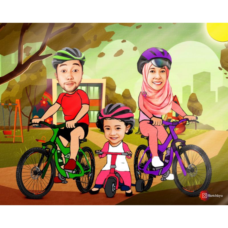 Download Karikatur Naik Sepeda Nomer 23