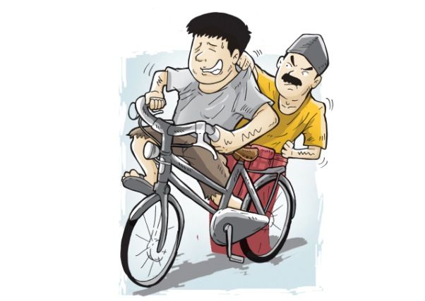 Detail Karikatur Naik Sepeda Ontel Nomer 13