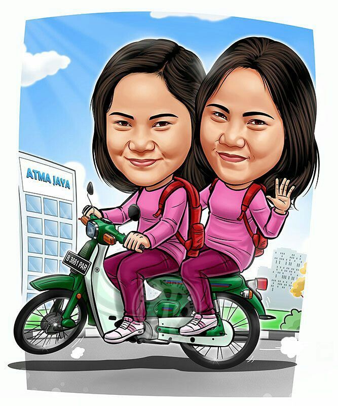 Detail Karikatur Orang Naik Motor Nomer 22