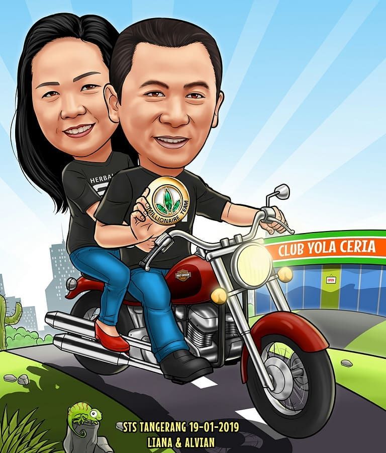 Detail Karikatur Orang Naik Motor Nomer 36